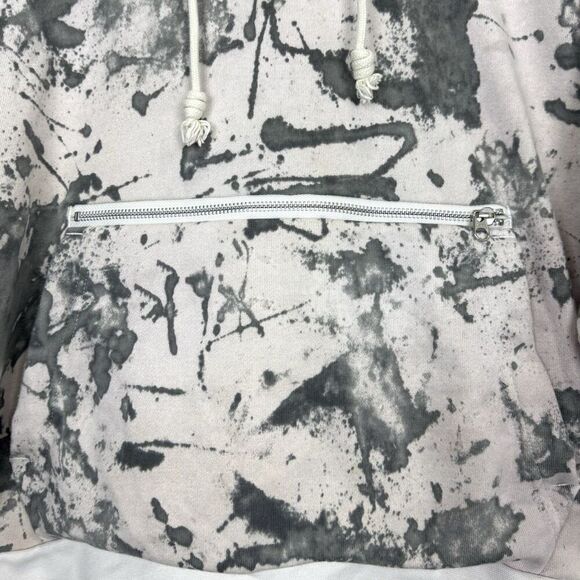 Nike Womens Standard Issue Hoodie XL Paint Splatter Gray Zip Pocket FLY Logo - Picture 5 of 9